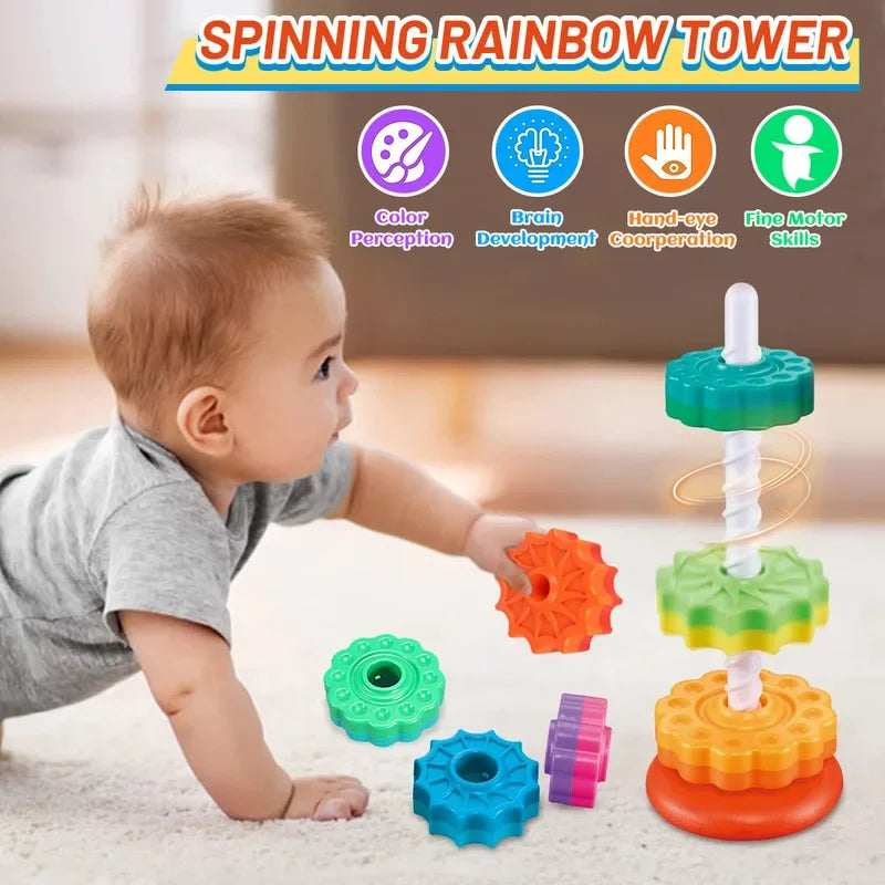 Rainbow Gear Stacking Tower