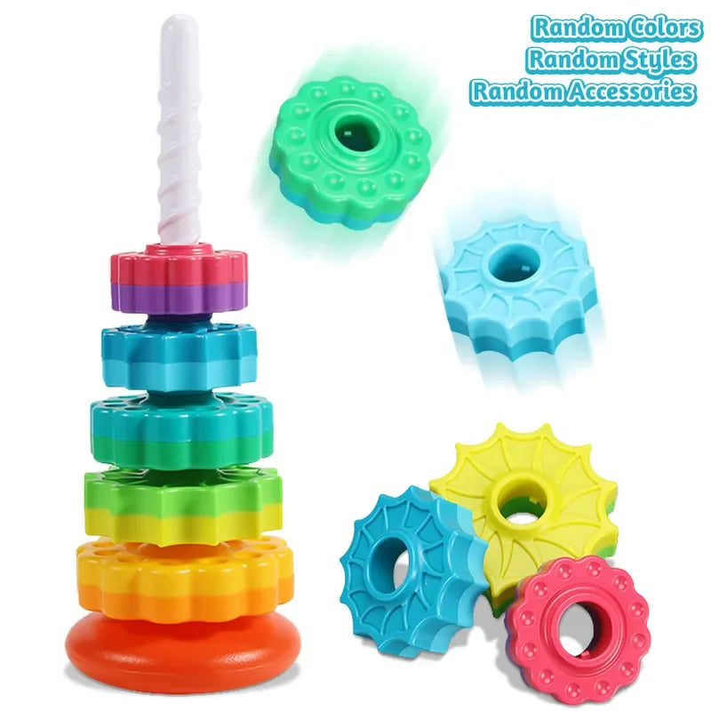 Rainbow Gear Stacking Tower